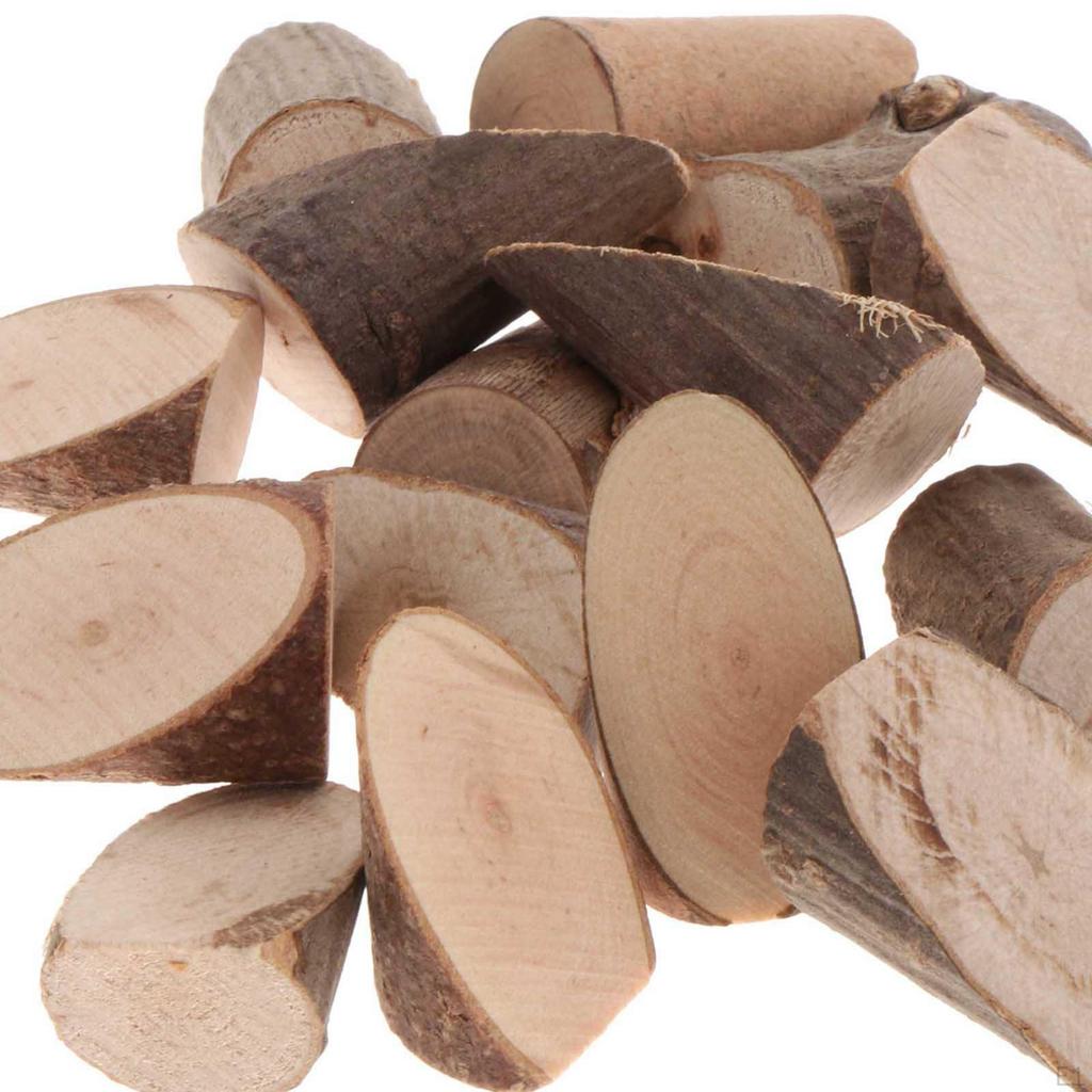Portable Wood Slices Crafts Unfinished Blocks Wooden Hearts for