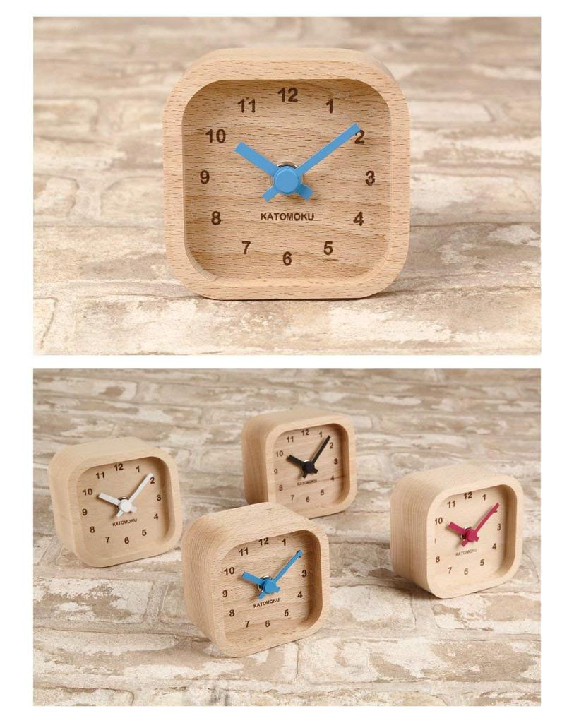 KATOMOKU Mini Clock Square Aoki Beach Km-25