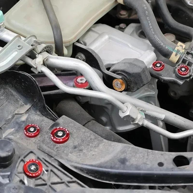 Auto-Modifikation Dichtungsschraube Kotflügel JDM Kotflügelscheiben M6 Schraubensatz Stoßfänger Motor Aluminium Konkave Schrauben Sechskantbefestigung für Honda