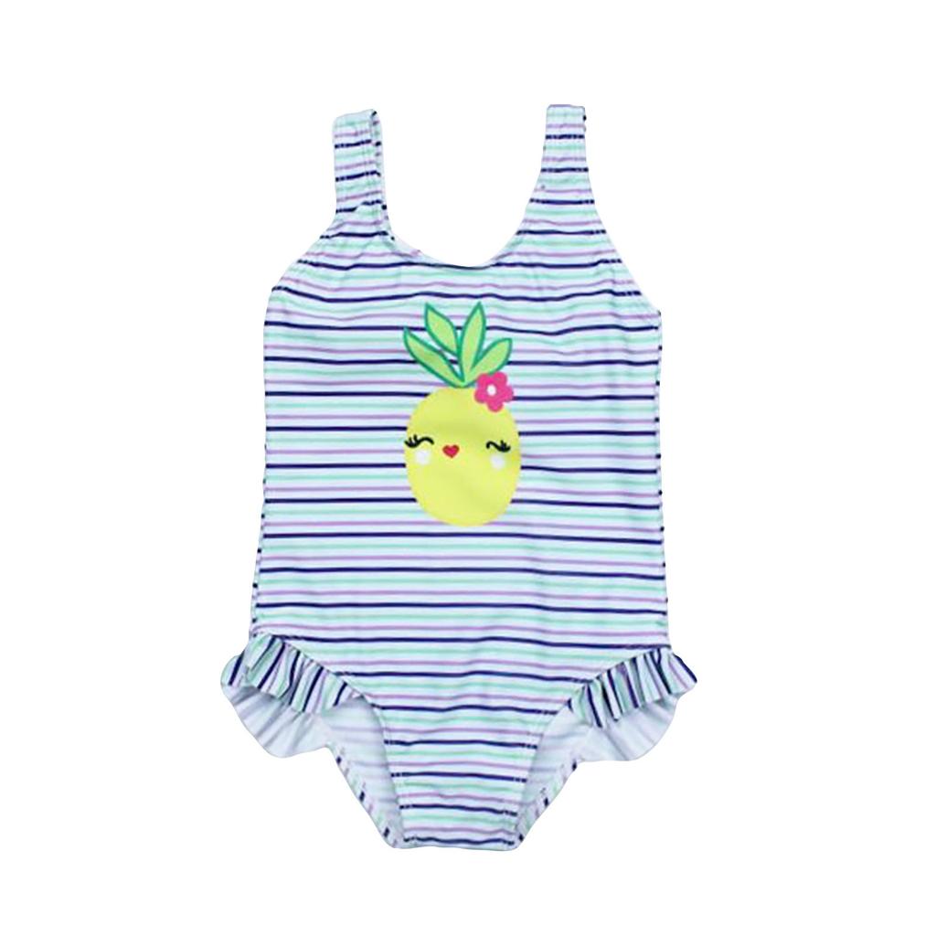 Girls Sleeveless Sling Print One-piece Swimsuit