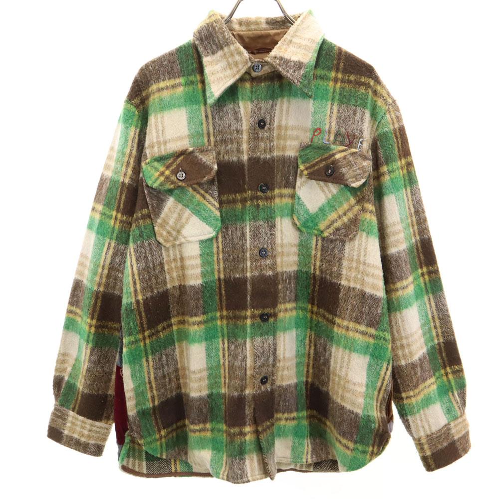 

Винтажная рубашка CPO MONTGOMERY WARD 70-х годов с клетчатым узором, длинным рукавом, L, мужская, б/у