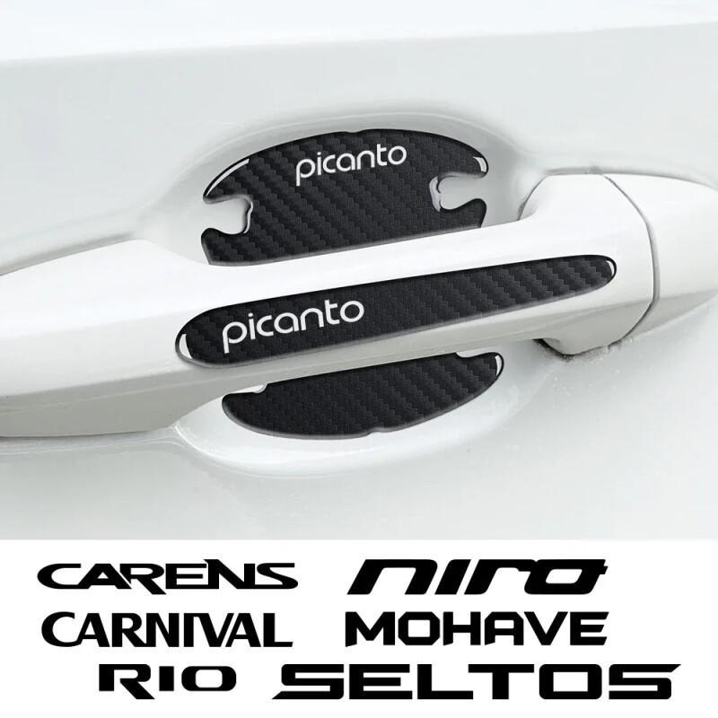MTDY7 8Pcs/1Set Car Door Handle Protective Stickers For Kia PICANTO MOHAVE RIO CARNIVAL SELTOS NIRO CARENS CERATO VENGA K5 Accessories