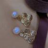 Natural Edison pearl stud earrings design sense exaggerated atmosphere large pearl earrings new foreign style personalized earrings women
