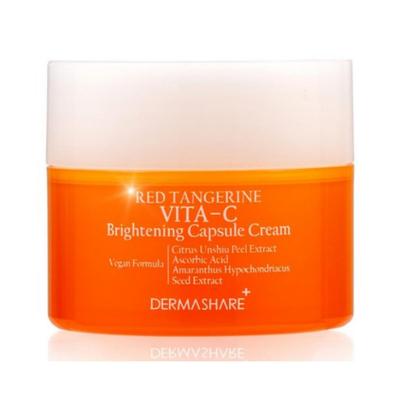 דרמשייר קרם קפסולות להבהרה ויטמין C טנג'רין אדום טבעוני