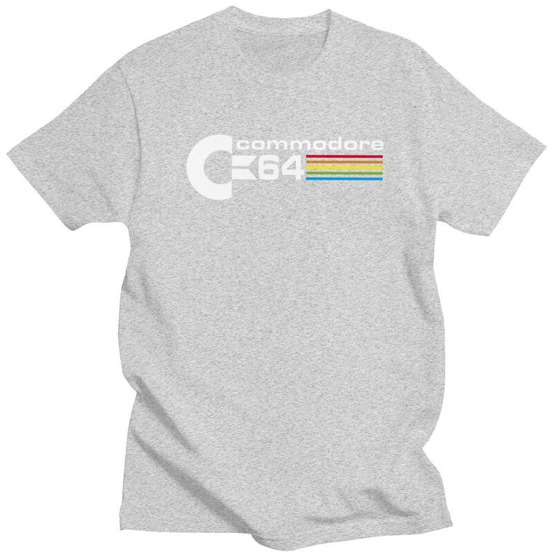 Custom Mens Commodore 64 T Shirt Short Sleeves Cotton Tshirts Tshirt Casual C64 Amiga Computer Tees Loose Fit Clothes