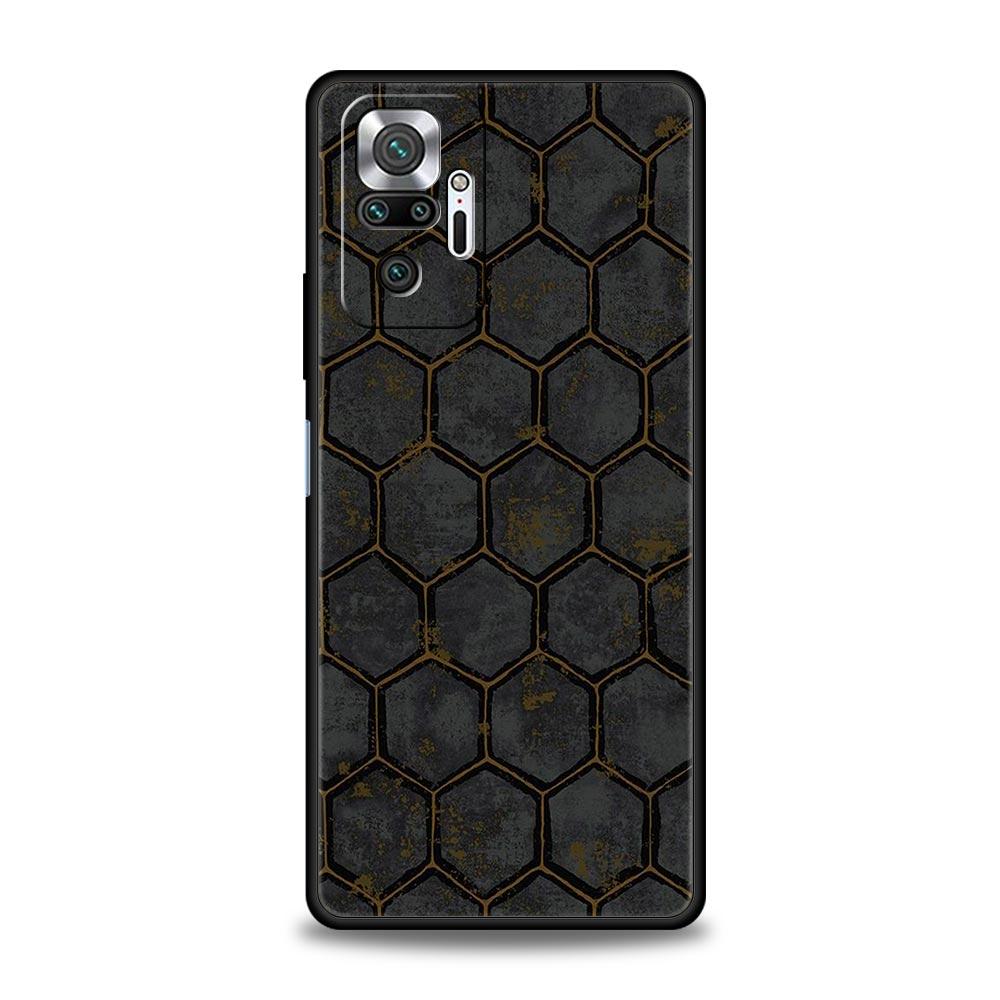 Phone Case For Xiaomi Redmi Note 14 13 12 Pro Plus 5G 9S 9 10 11 4G 14C 13C 12C 10C 9C 9A Soft Cover Honeycomb Pattern