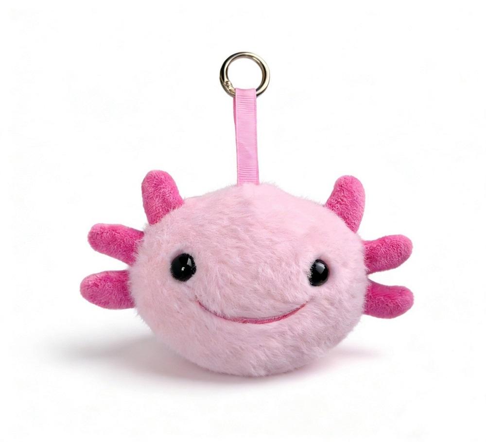 Kawaii Axolotl Plüsch Schlüsselanhänger Niedliches Stofftier Spielzeug Mini Salamander Puppe Tasche Anhänger Autoschlüsselanhänger Weiche Flauschige Plüschtiere Geschenke