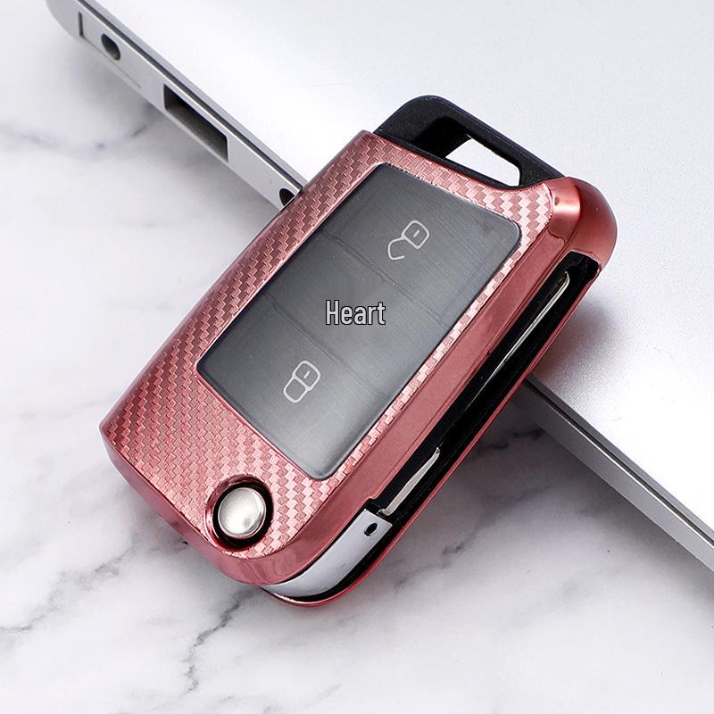 Volkswagen Carbon Fiber Key Cover for Tiguan L, Golf 7, Sportsvan, Lamando, Tharu, Teramont