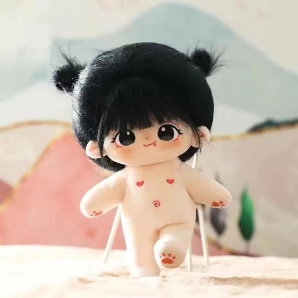 20cm Kawaii Cotton Doll Big Eyes No Attribute Plush Idol Stuffed Super Star Figure Dolls Can Change Clothes Gift for Girls Kids
