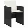 Outdoor Dining Set with Cushions 9 pcs Black Poly Rattan