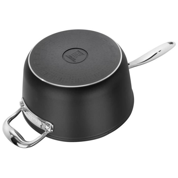 Casserole - ZWILLING - Forte - Antiadhésif - 22 cm - Aluminium Forgé - Couvercle en Verre