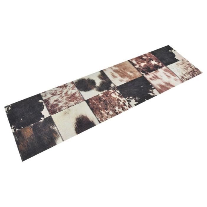 VidaXL Tapis de cuisine lavable impression peau d'animal 45x150 cm 136576