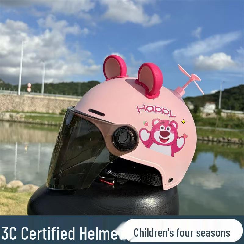 3C Standard Kids' Electric Vehicle Helmet: Lightweight, Cute, Sun-Protective for Boys & Girls