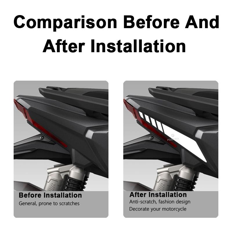 POSFIRA Motorcycle Tail Fairing Sticker Vinyl Decals for Honda ADV 350 ADV350 2022 2023 2024 2025 2026 Decoration Accessories