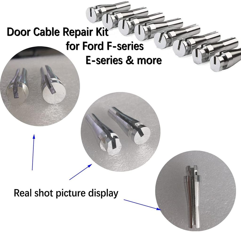 GZZTORES 8 End Door Cable Repair Kit Replacement for Ford F-Series E Series Ranger