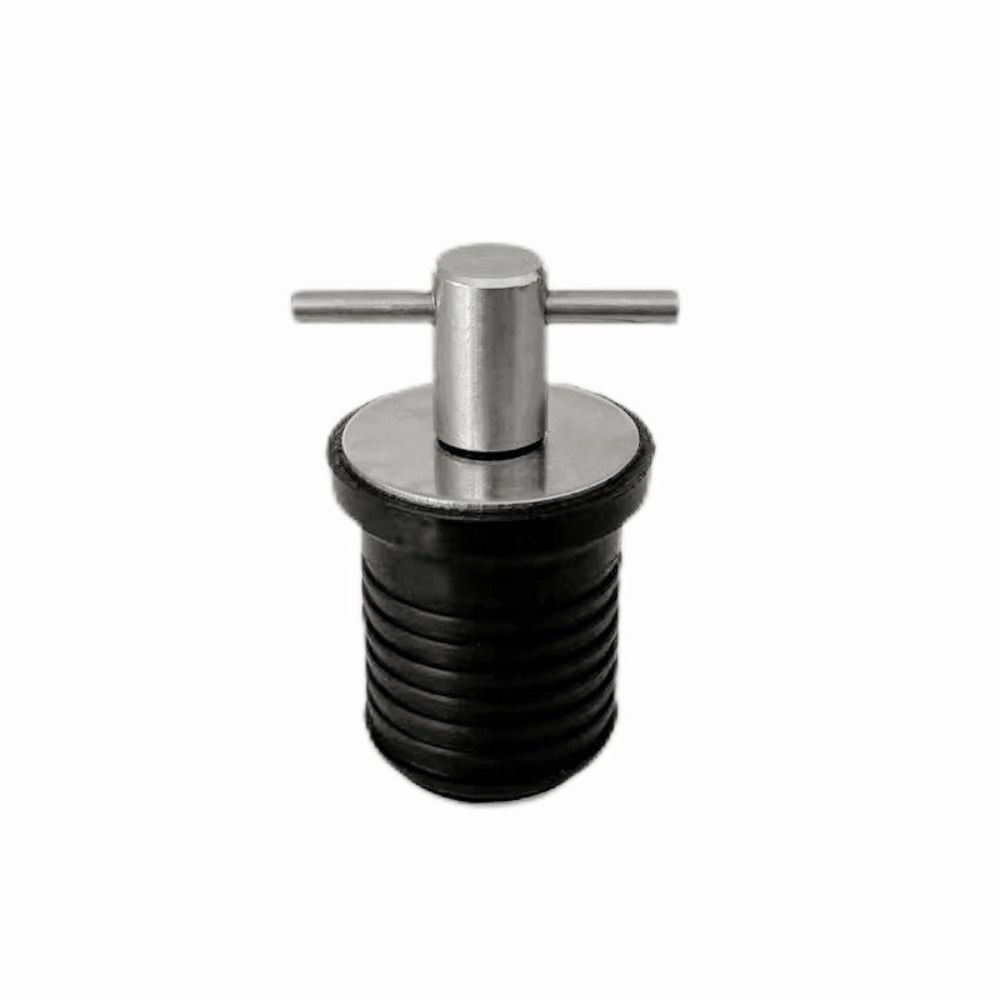 T-Handle Boat Drain Plug Twist -Turn Boat Accessories Plated Marine Rubber Plugs Yachts