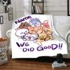 Custom Name Colorful Animal Friends Party Blanket For Couch Bed Plush Cozy Fuzzy Blanket Super Soft Warm Blankets For Fall And Winter 091642