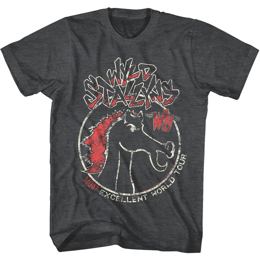 Bill Ted Wyld Stallyns Most Excellent World Tour Mens T Shirt Horse Rock Merch XXXL