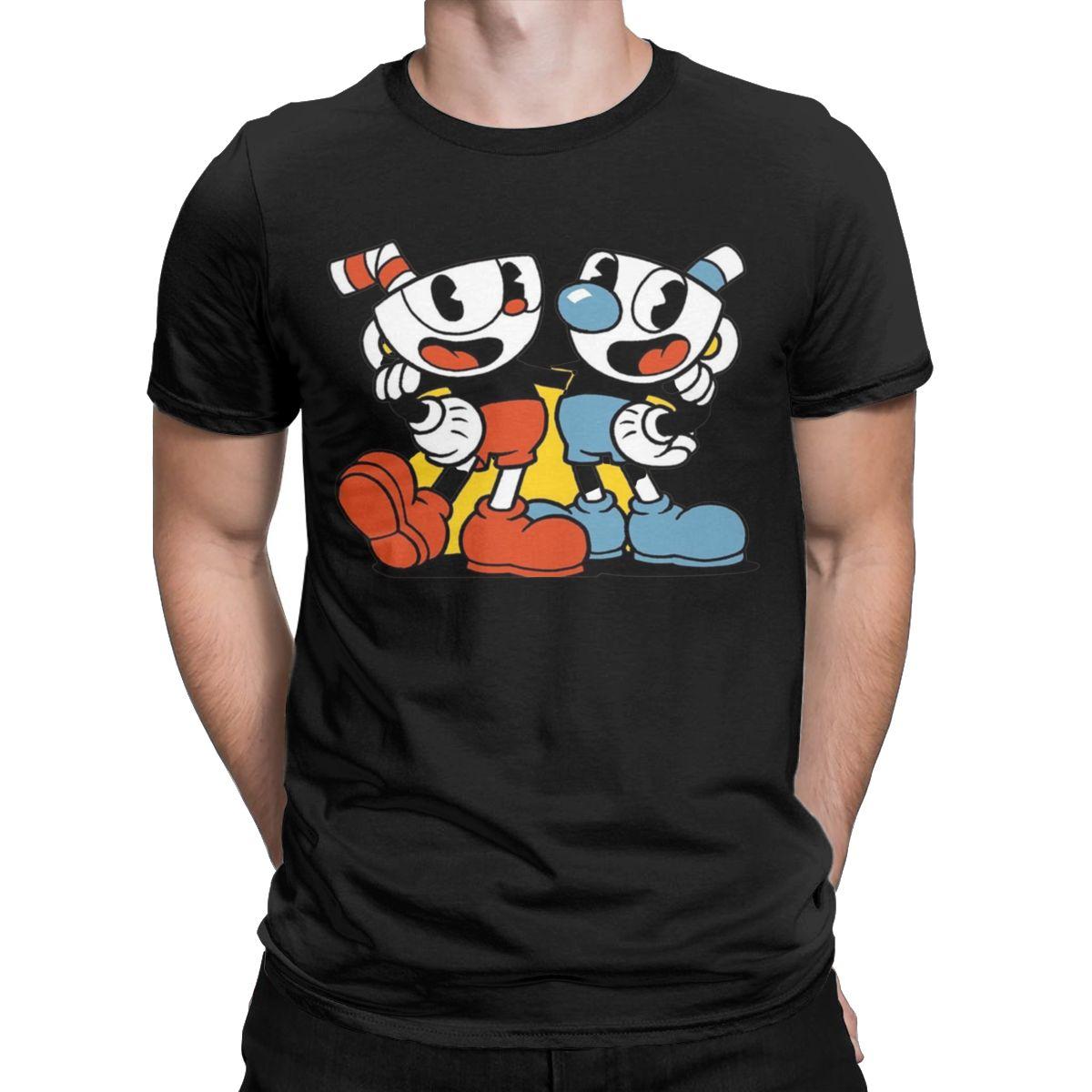 

Чоловічі футболки CUPHEAD Don t Deal With Devil Відеоігри Mugman Бавовняний одяг Вінтажні футболки з коротким рукавом з круглим вирізом Принт S