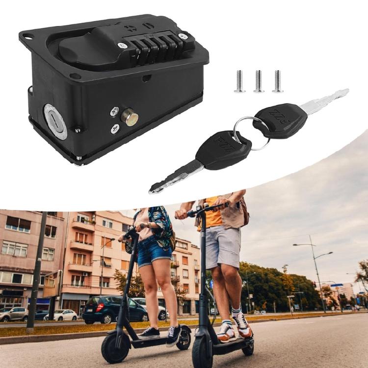 Electric Bike Battery Case Lock with Key Bike Battery Lock Connection Board Cover Charging Port Part Easy To Install