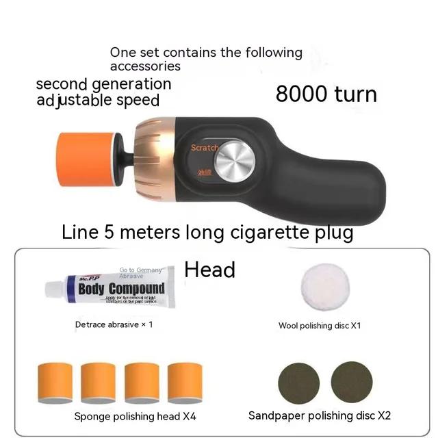 Car Scratch Remover Polisher Car Polishing Machine Adjustable Speed Sanding Waxing Machine Mini Electric Beauty Scratch Remover