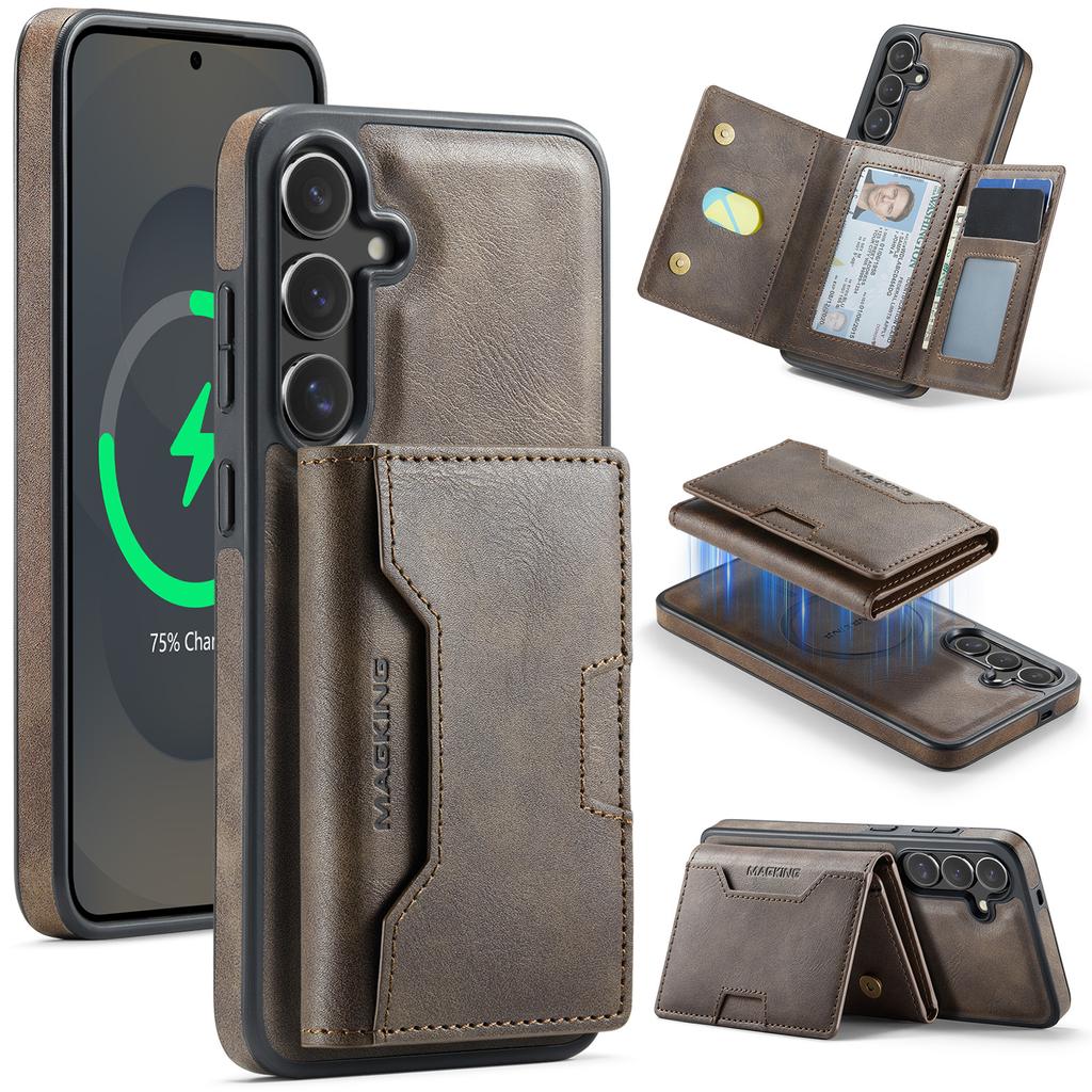 MAGKING K4 Series For Samsung Galaxy S26+ Magnetic Case Detachable Wallet PU TPU PC Phone Cover
