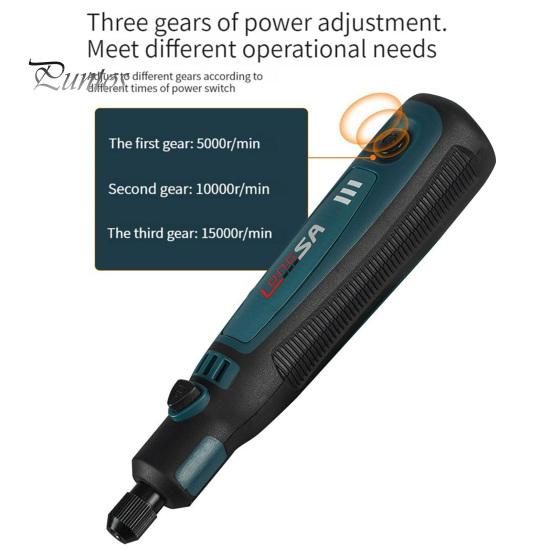 1 Set Helpful 3 Gear Adjustable Ergonomics Micro Grinder Mini Electric Drill Grinder Rotary Tools for Workshop