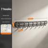No-Drill Kitchen Hook Rack Movable Utensil Hanging Rail Wall-Mounted Storage Organizer for Spatulas Spoons Ladles and Kitchen Tools