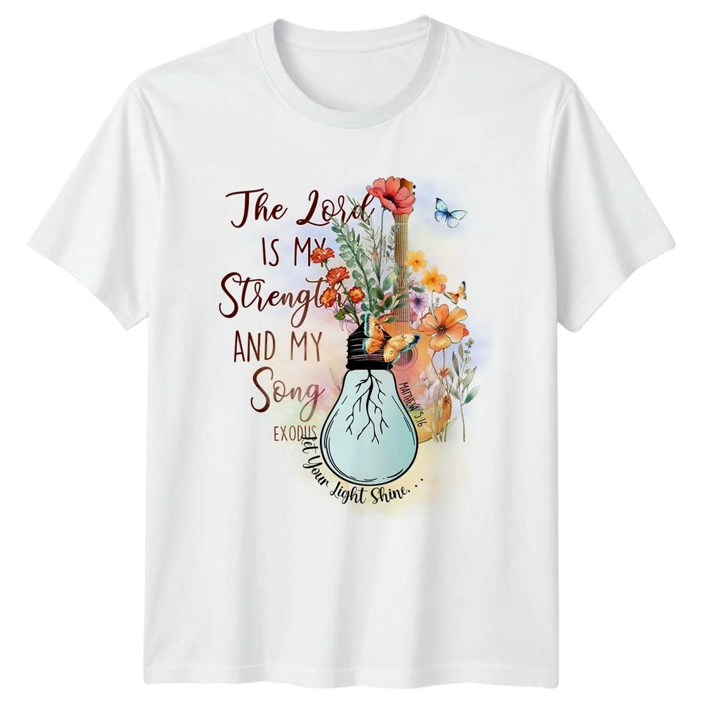 Let Your Light Shine Matthew TShirt Watercolor Floral Faith Inspiration S