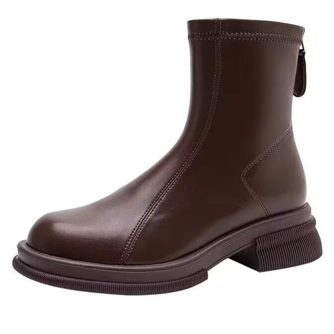 Boots women's autumn and winter new autumn and winter short boots women's thick heel small ankle boots thin boots