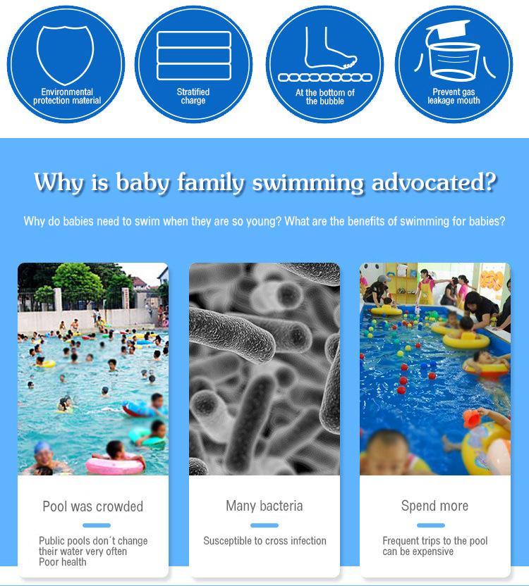 Large Pool For Adults Family 2/2.6/3M Inflatable Swimming Pool Detachable Above Ground Rectangular PVC Outdoor Water Games Toy
