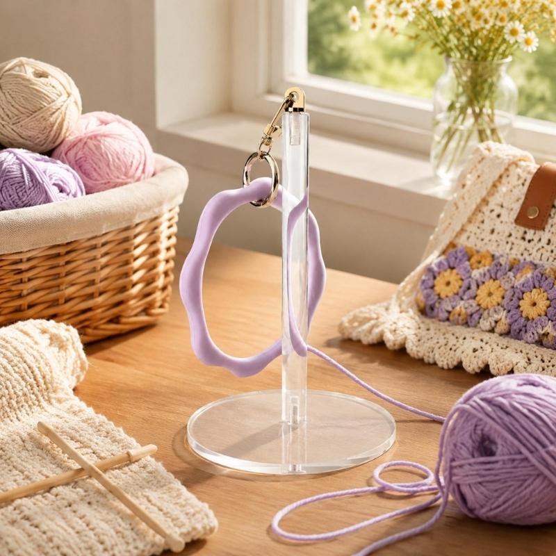 Acrylic Craft Line Yarn Winding Stand for Winding Sewing Thread and Selected Cords During Knitting and Home Craft Project