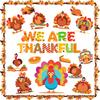Fancy Land Thanksgiving Bulletin Board Decorations for Classroom Turkey Fall Pumpkin Cutouts Set for Autumn Harvest School Chalkboard Wall Door Decor