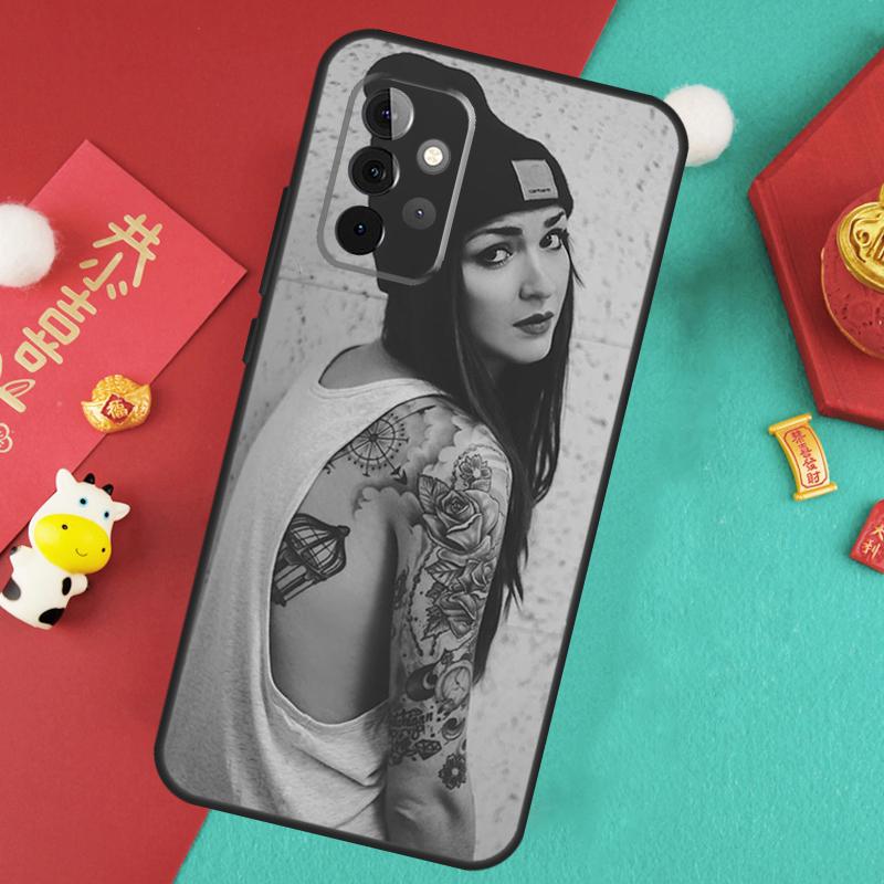 

Sexy Sleeve Tattoo Girl Case For Samsung Galaxy A16 A26 A36 A56 A15 A35 A55 A14 A34 A54 A12 A32 A52 A13 A33 A53 A17 Samsung A13 4G