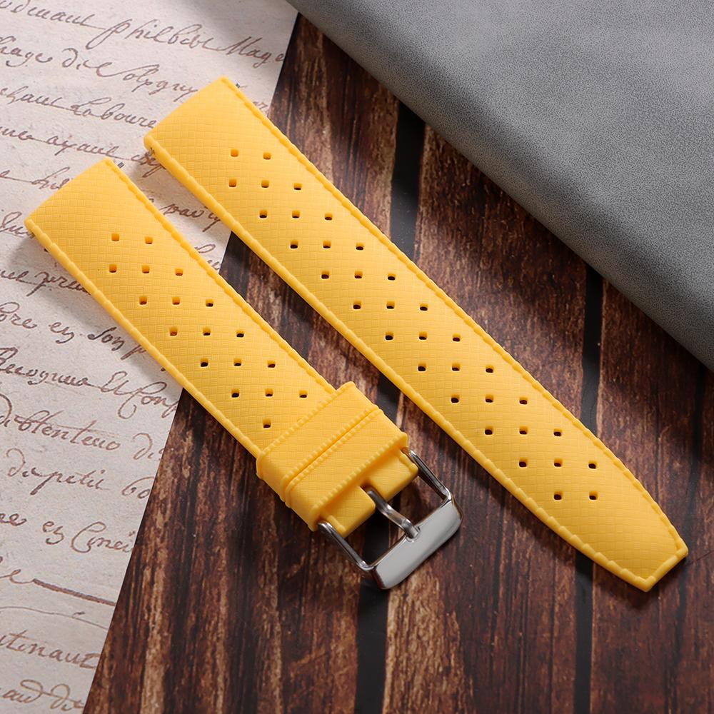 Tropical Silicone Watch Band Quick Release Strap 20mm 22mm for Oris for Seiko for Citizen Rubber Tropic Smart Replacement Straps