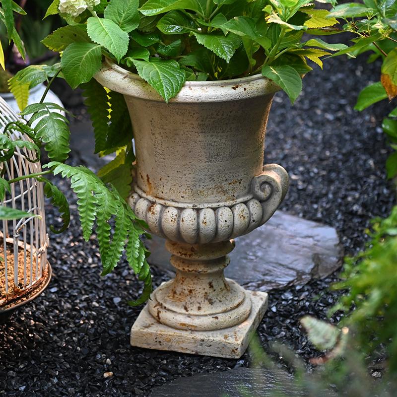 European Style High Footed Large Flowerpot Balcony Garden Villa Antique Roman Column Style Photography Props Home Decoration