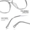 Fashion Blue Light Blocking UV Lightweight 8196 [Cyxus] Glasses, Glasses, Non-Prescription, Protection, Design, Stylish, Unisex, (Clear Gray)