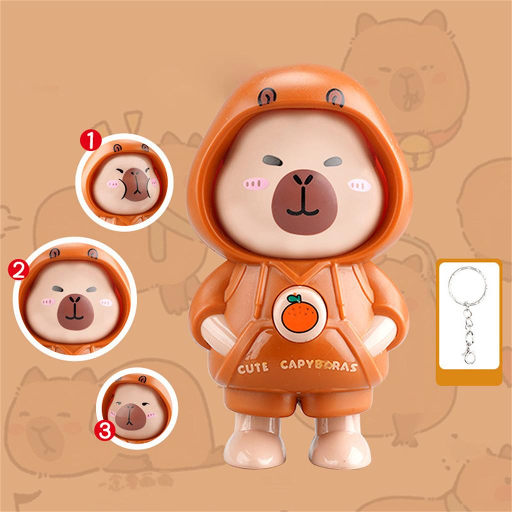 Capybara Keychain Car Key Holder Backpack Charm Bag Pendant Plastic Texture Purse Decoration Suitable for All Ages