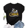 It's Coffee Clock Print Women T Shirt Short Sleeve O Neck Loose Women Tshirt Ladies Tee Shirt Tops Clothes Camisetas Mujer