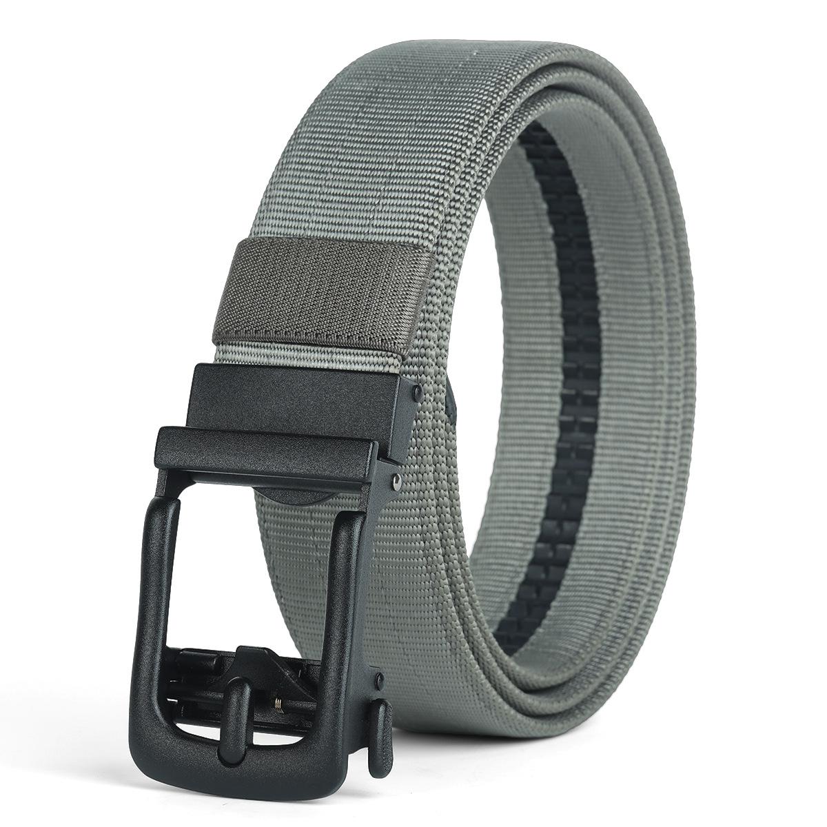 

Men s Automatic Buckle Leather & Canvas Tactical Belt 120 cm