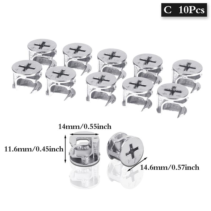 10Pcs Thickening Three In One Connector Eccentric Wheel / Hardware / Connector