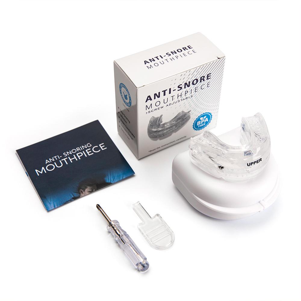 Night Time Teeth Mouthguard Anti-Snoring Mouthpiece Anti-Snoring Device Adjustable Sleeping Mouth Guard for Bruxism Stop Snoring белый