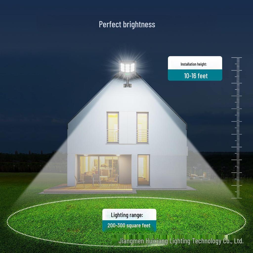 Smart Waterproof Induction Solar Lamp with Remote Control for Outdoor Courtyard and Street Lighting