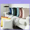 Luxurious 45x45cm Pom-poms Cushion Cover In Soft Velvet For Elegant Home Dcor