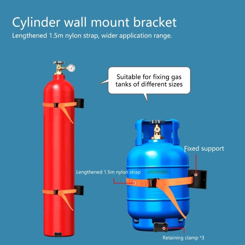 Adjustable Nylon Strap Gas Bottle Bracket for Caravans Ensures Safe Transport of Camping Gear Long Distance Road Trips