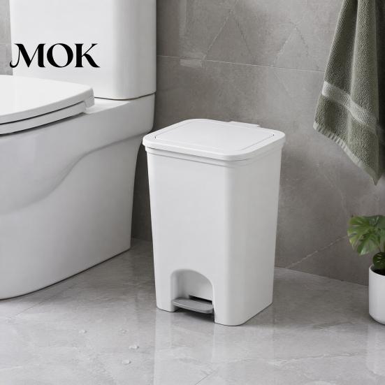 Step Trash Can Pedal Can, with Dual-mode Lid, Easy Access Garbage Odor Proof Bin Odor-proof Slim Solid Color Waste Basket, for Bathroom And