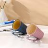 Portable Mouthwash Cup with Handle Toothbrush Holder Solid Color Double Layer Thickening Toothbrush Cup Simple Household Cups