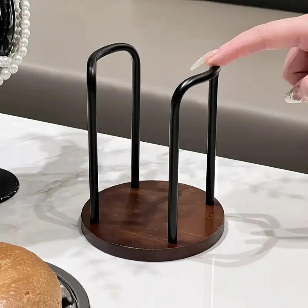 Disposable Cup Storage Holder Rack Shelf Water Tea Cups Wood Dispenser with Longer Stick Mug Display Stand Organizer Supplies