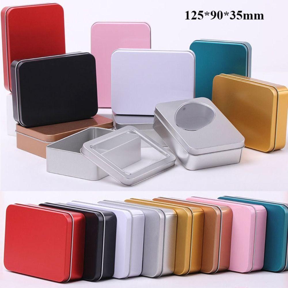 Small Aluminum Tin Jar Storage Case Organizer for Nail Cosmetic Container Refillable Bottles Tea Cans Mini Metal Box Candle Jars