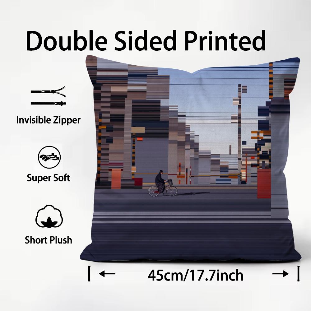 World Premium Printing Cushion Cover Comfortable Reversible Pillow Cover Ideal for Car Sofa Bedroom & Beyond